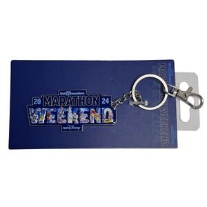 Disney Walt World Marathon Weekend 2024 Keychain Mickey Minnie Goofy Donald Duck